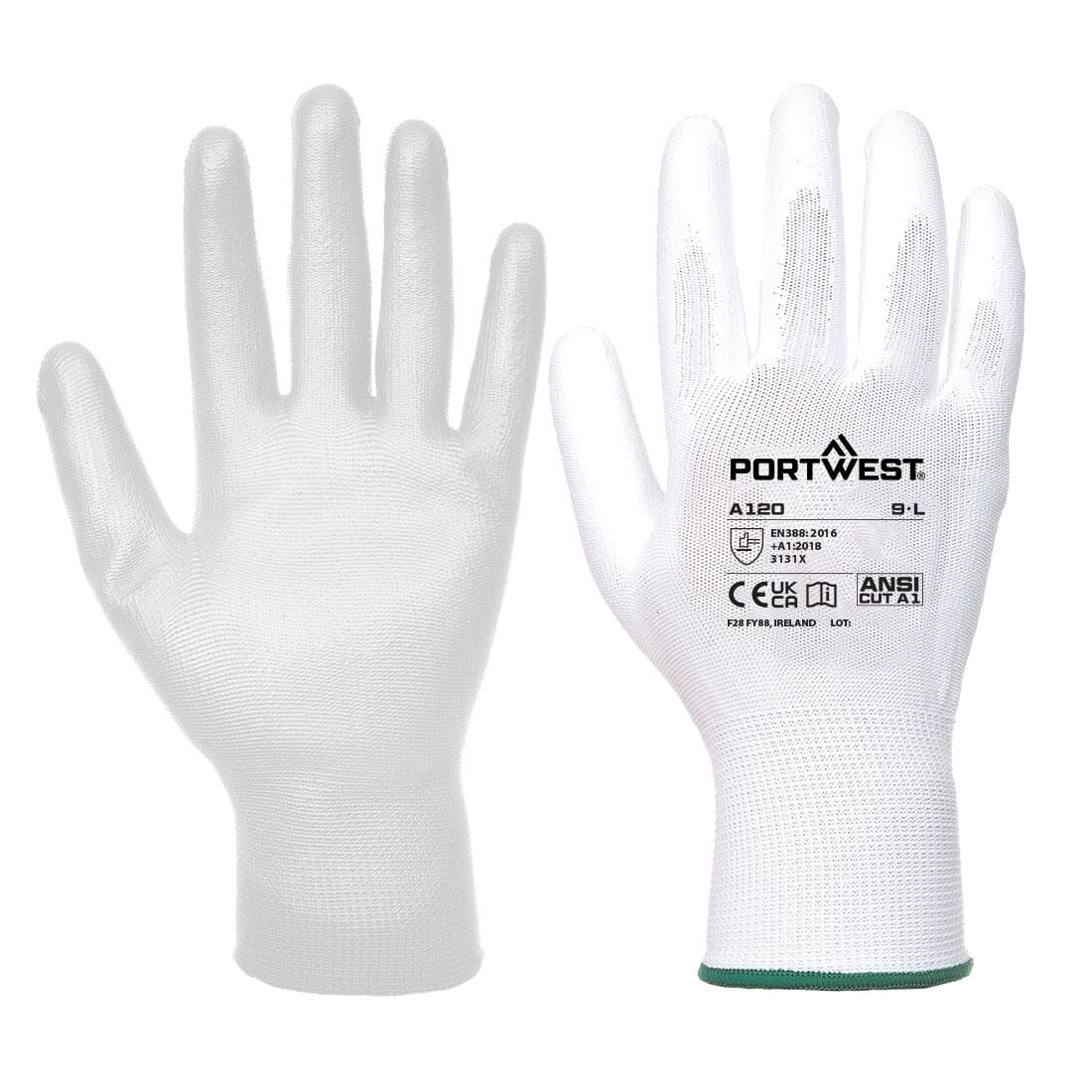 A120 - PU Palm Handschoen - Portwest - Wit