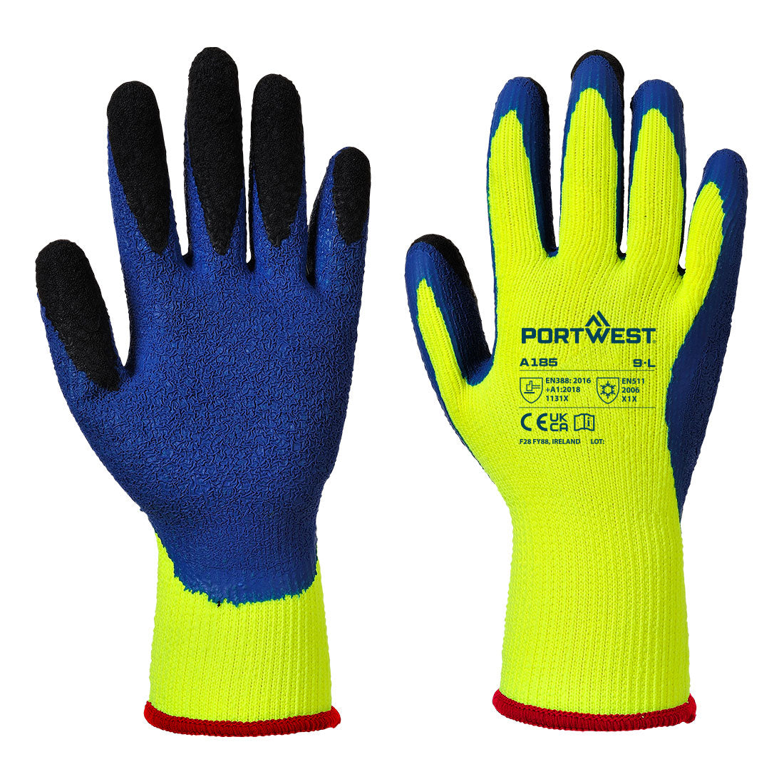 A185 - Duo-Therm Handschoen - Portwest - Geel/Blauw