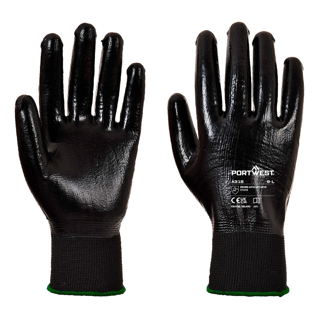 A315 - All-Flex Grip Handschoen - Portwest - Zwart