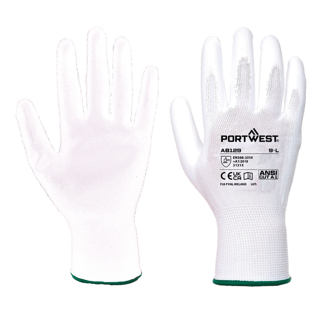 AB129 - PU Palm Handschoen (288 paar) - Portwest - Wit