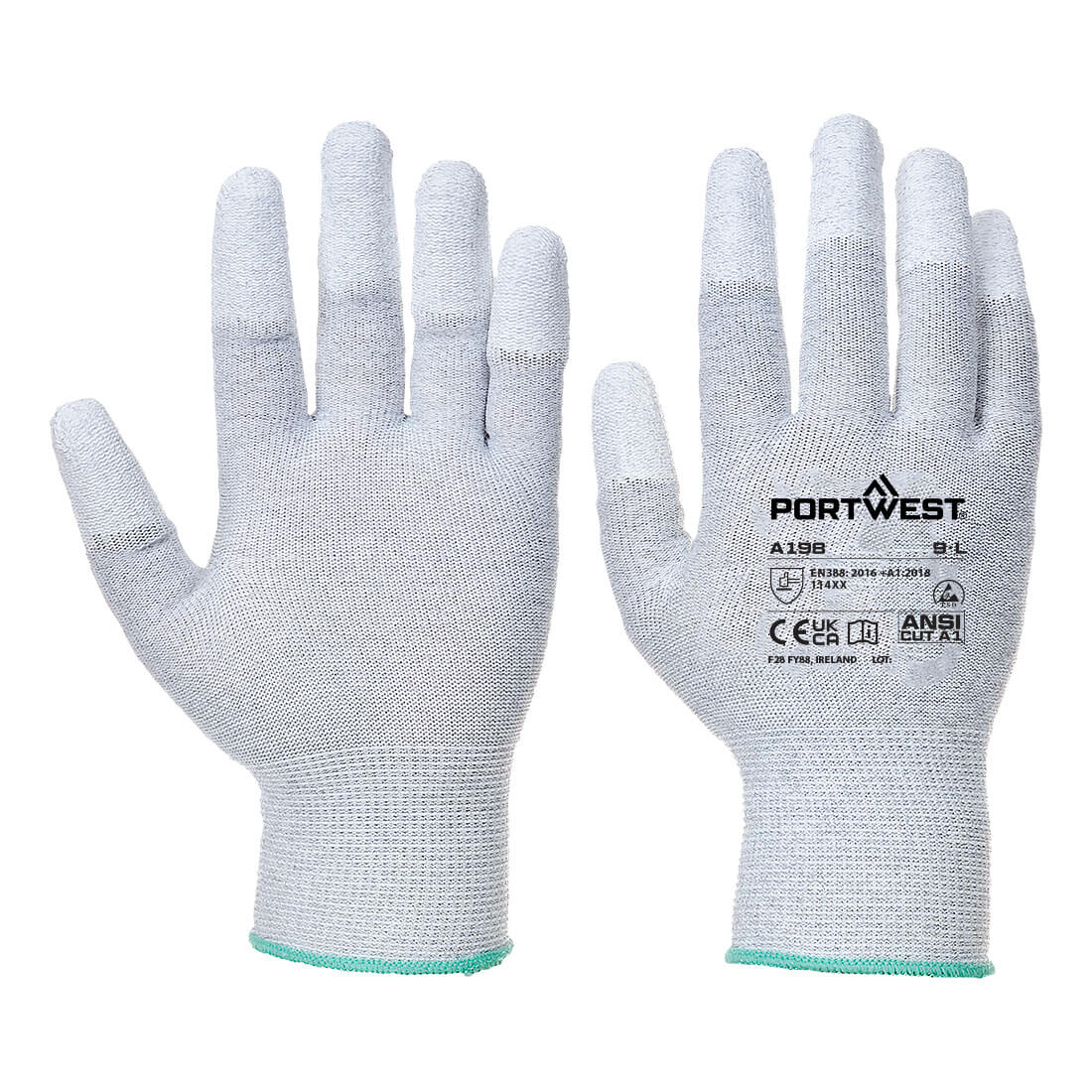 AB198 - ESD 13 PU Essential Multipack (Pk12) - Portwest - Grijs