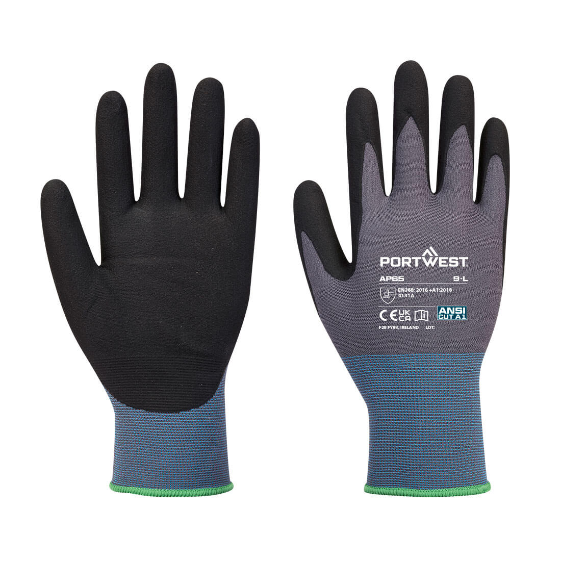 AP65 - NPR Pro Nitril Foam - Portwest - Zwart/Grijs
