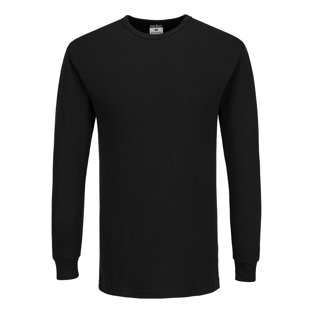 B123 - Thermisch T-Shirt Lange Mouw - Portwest - Zwart