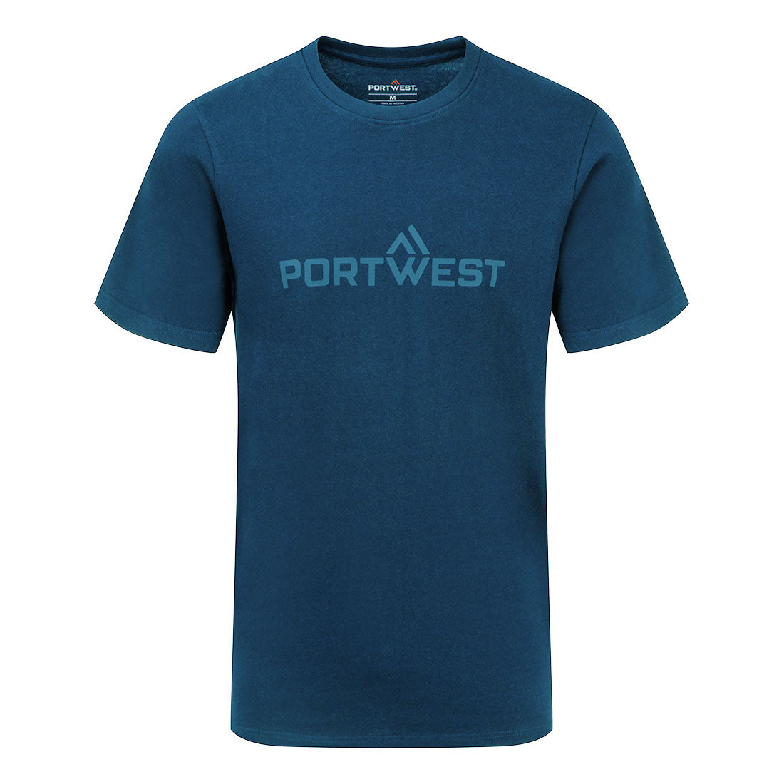 B198 - Portwest katoenen T-shirt K/M - Portwest - Port Blauw