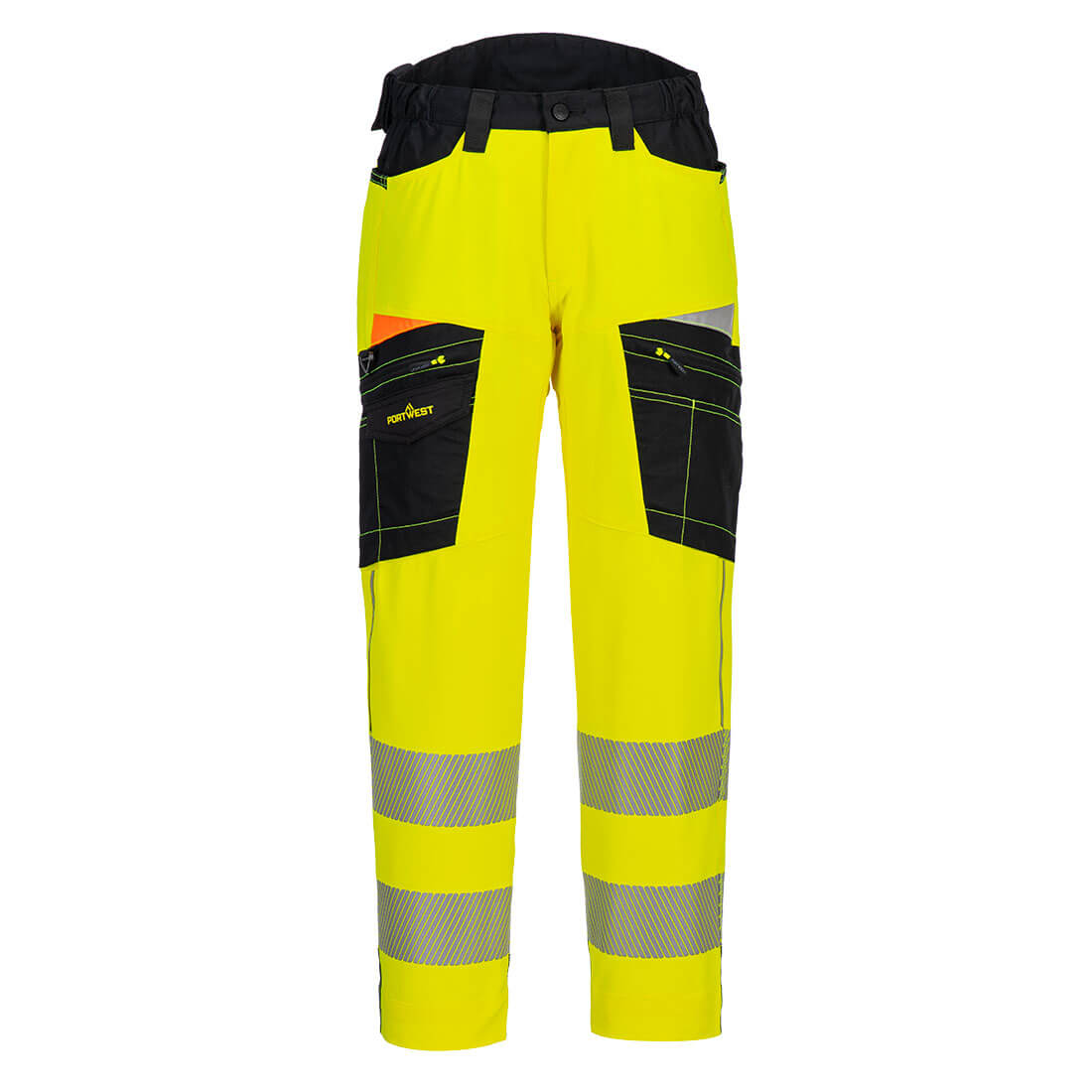 DX453 - DX4 Hi-Vis Service Broek - Portwest - Geel/Zwart