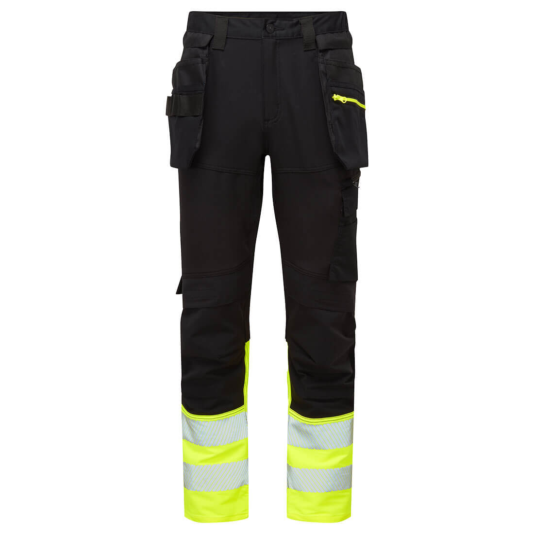 DX457 - DX4-Hi-Vis Broek klasse 1 met afneembare holsterzakken - Portwest - Geel/Zwart