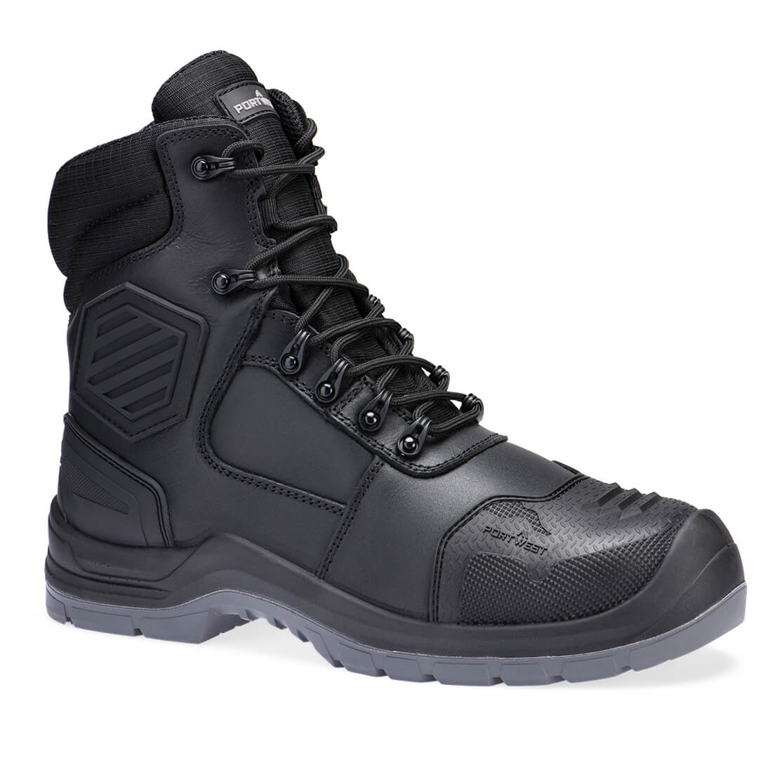 FD25 - Samengesteld leder Halfhoge schoen S7L HRO M CI LG SC AN SR FO - Portwest - Zwart