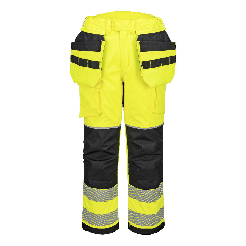 FR427 - PW3 Vlamvertragende Modaflame Hi-Vis winterbroek met holsterzakken - Portwest - Geel/Zwart
