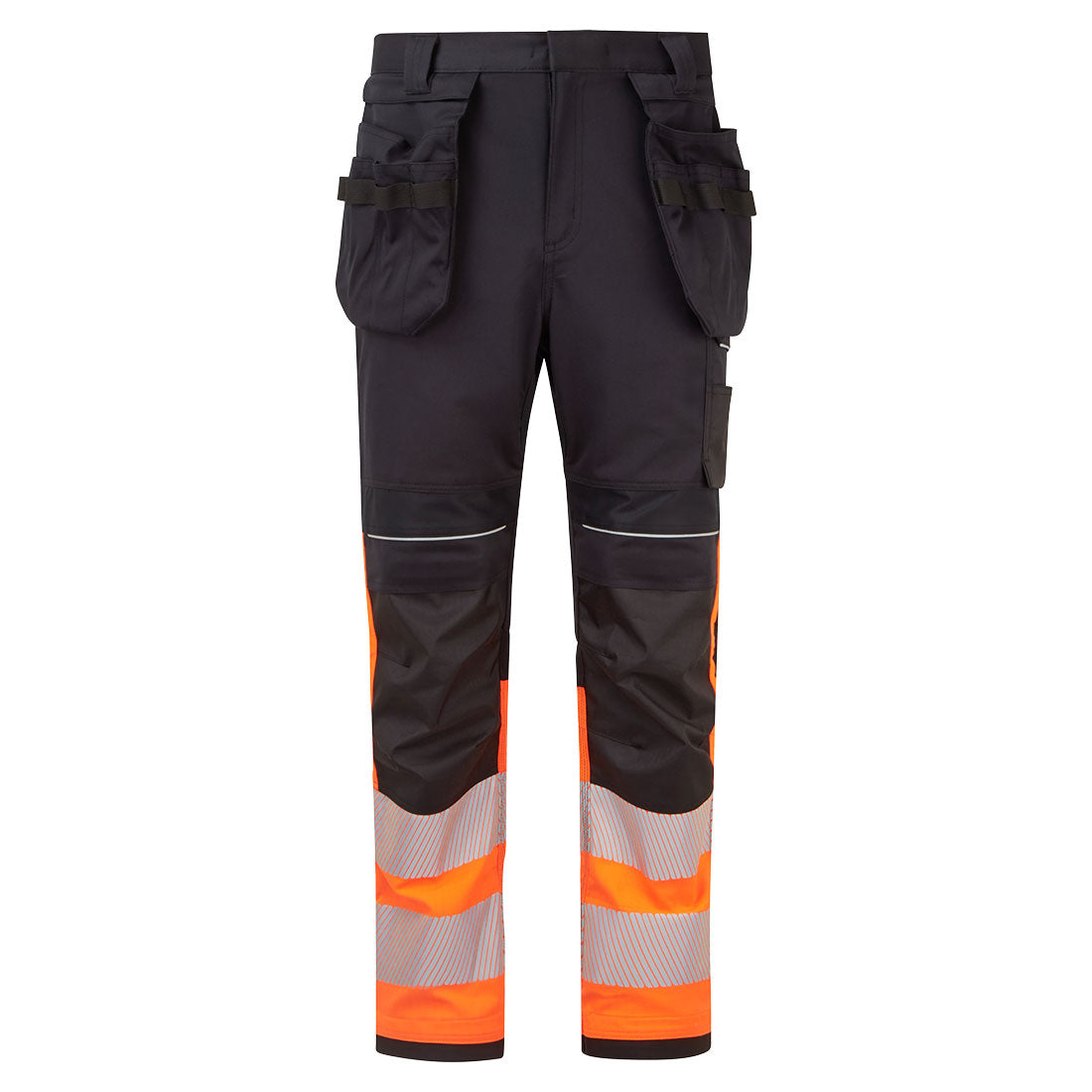 FR452 - PW3 Modaflame Hi-Vis Klasse 1 FR Werkbroek - Portwest - Oranje/Zwart