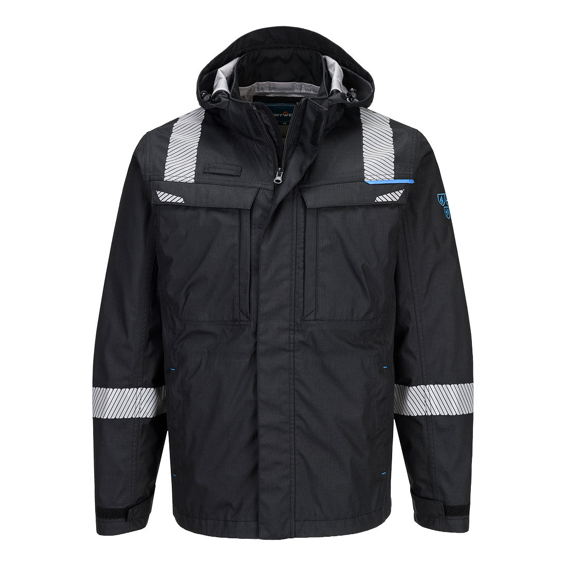 WX3 Modaflame Regen+ FR Shell Jack - Portwest FR619 - Zwart