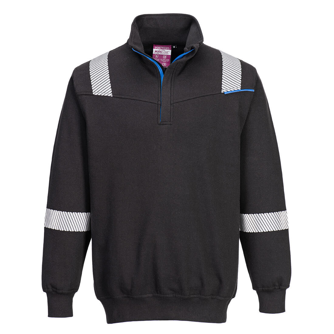 FR710 - WX3 Vlamwerend Sweatshirt - Portwest - Zwart