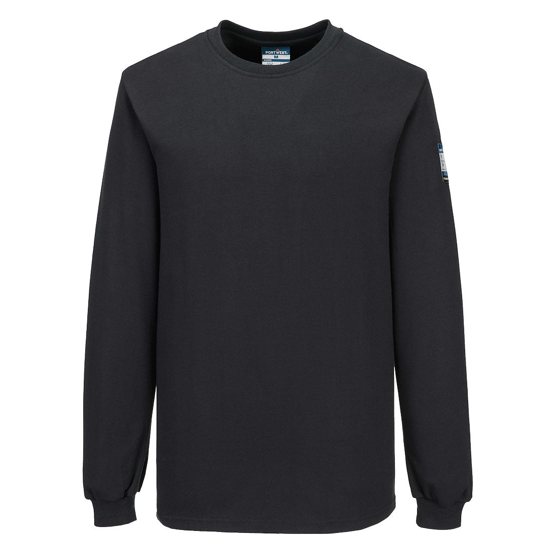 Modaflame gebreid FR T-shirt met lange mouwen - Portwest FR754 - Zwart