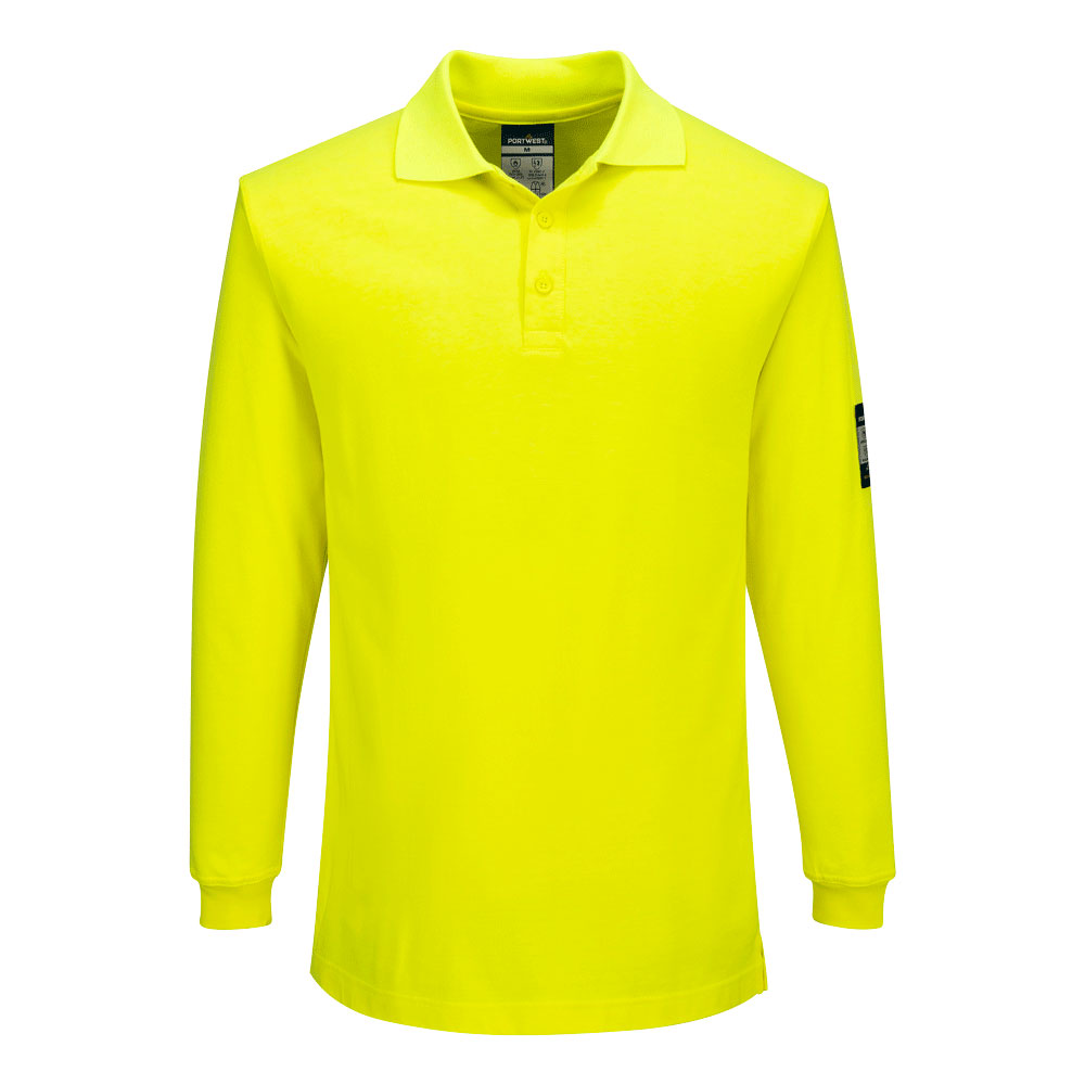 FR805 - Modaflame Vlamvertragend Poloshirt met lange mouw - Portwest - Geel