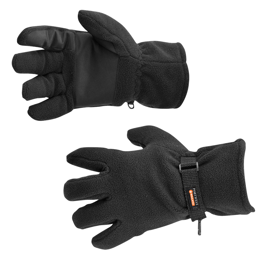 GL12 - Fleece Handschoen Gevoerd Met Insulatex - Portwest - Zwart