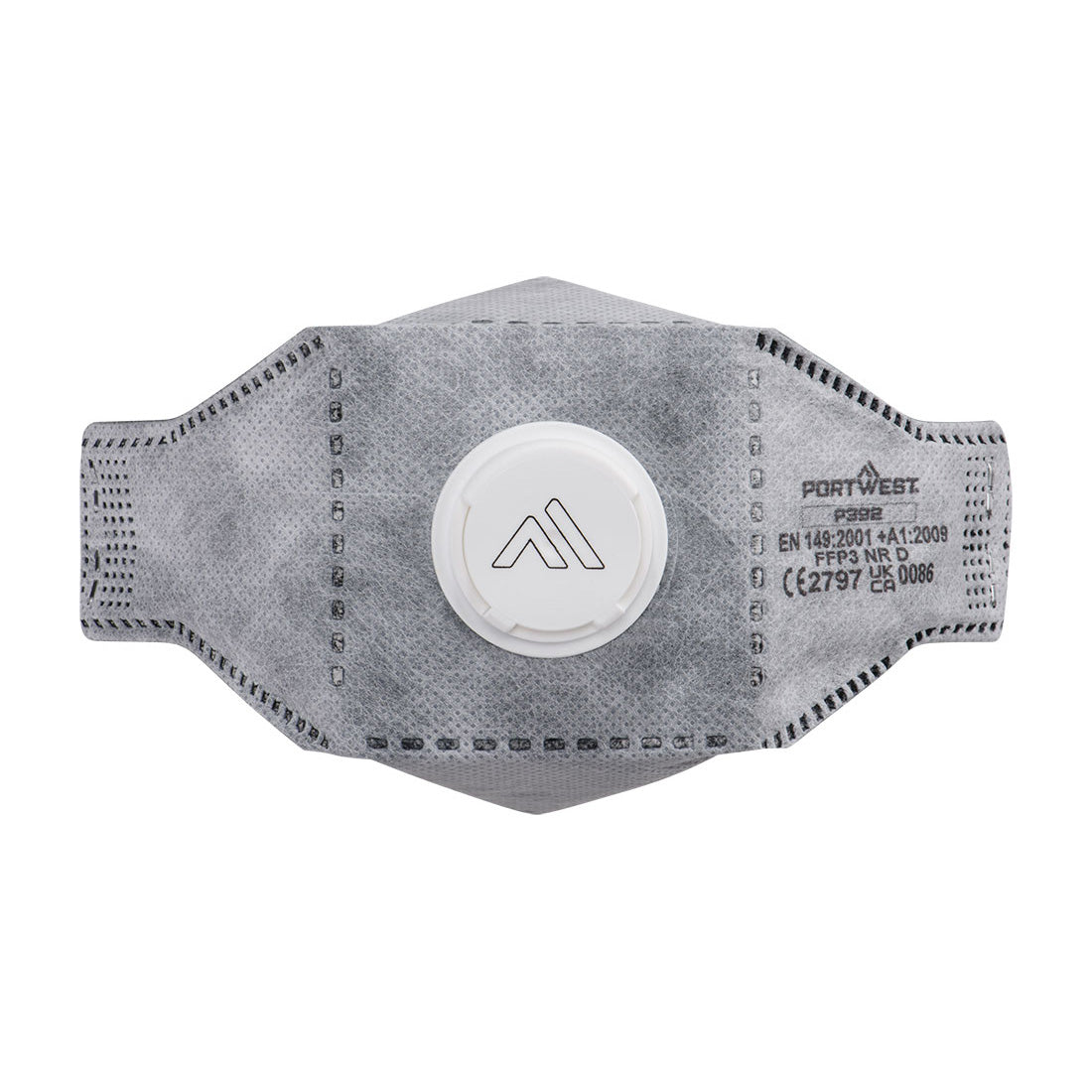 P392 - EAGLE FFP3 Koolstof gevouwen plat masker (Pk10) - Portwest - Wit