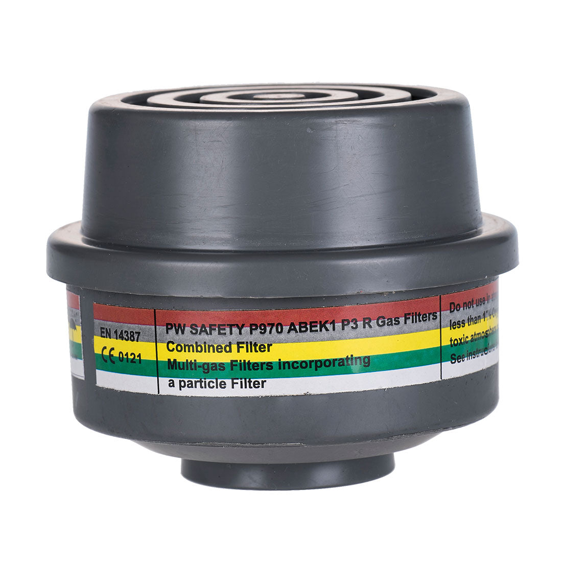 P970 - ABEK1P3 Combinatie Filter met speciale draadbevestiging - Portwest - Grijs