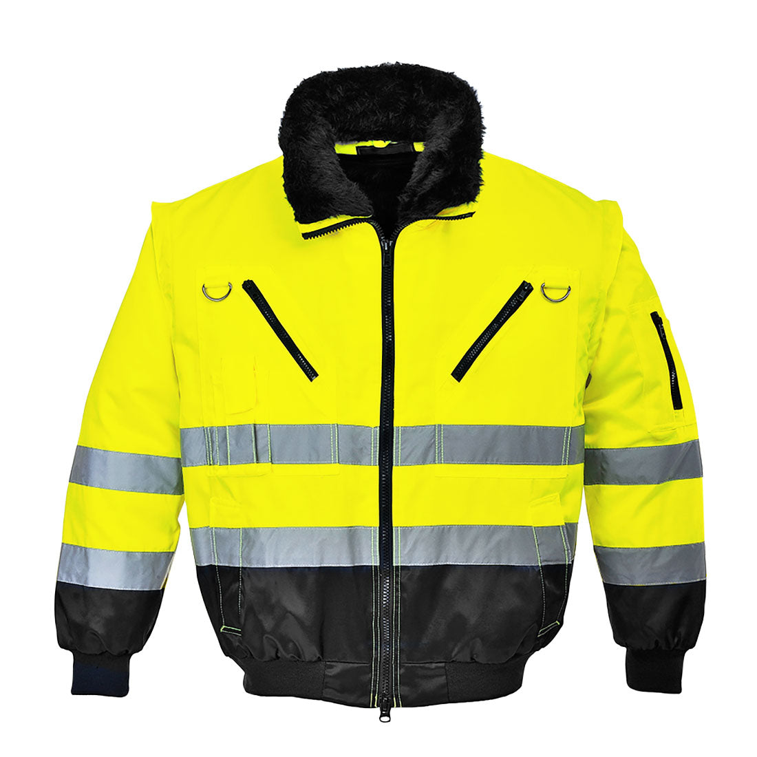 PJ50 - Hi-Vis 3-in-1 Pilotjack - Portwest - Geel/Zwart