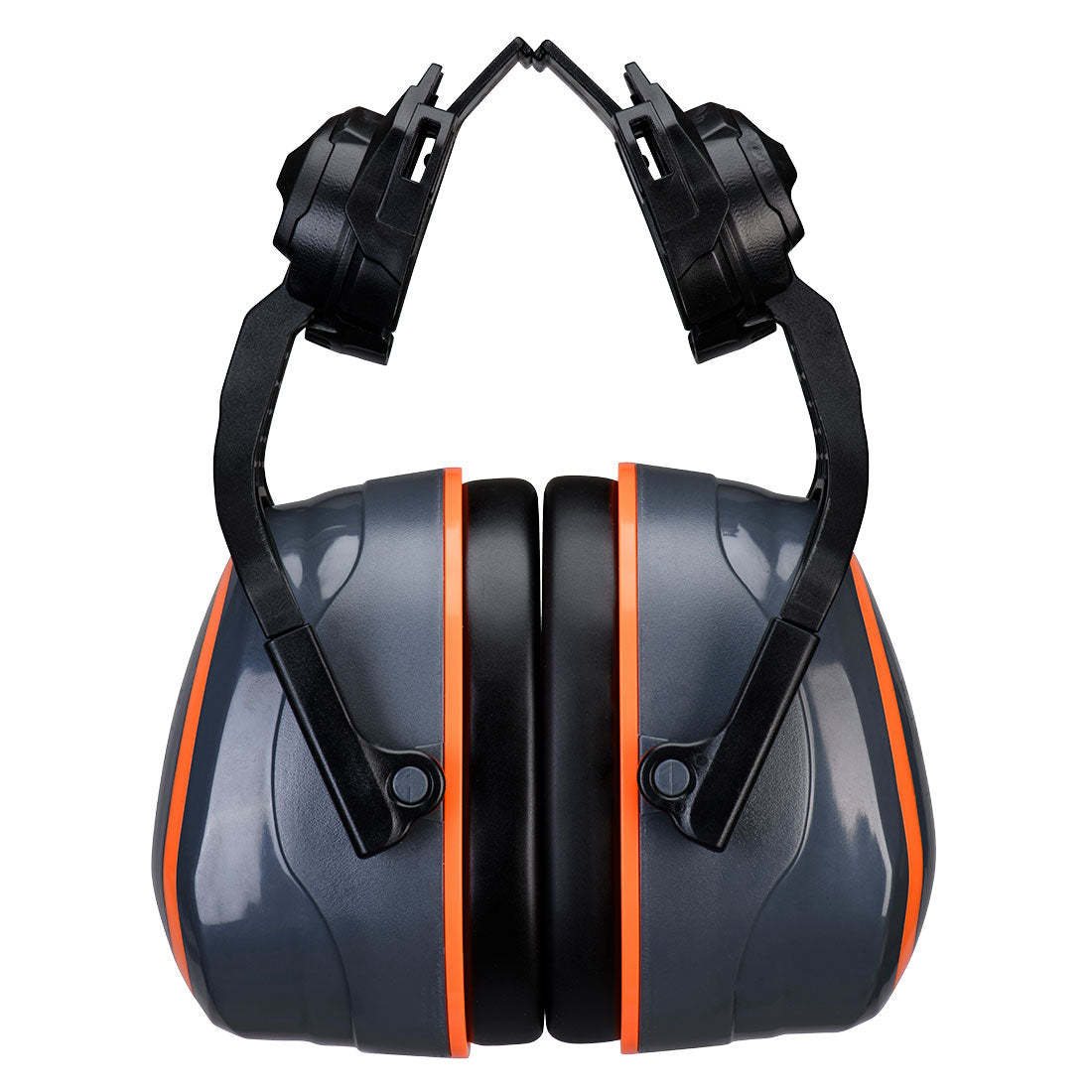 PW05 - HV Extreme oorbeschermers Laag Clip-On Metaalvrij - Portwest - Grijs/Oranje