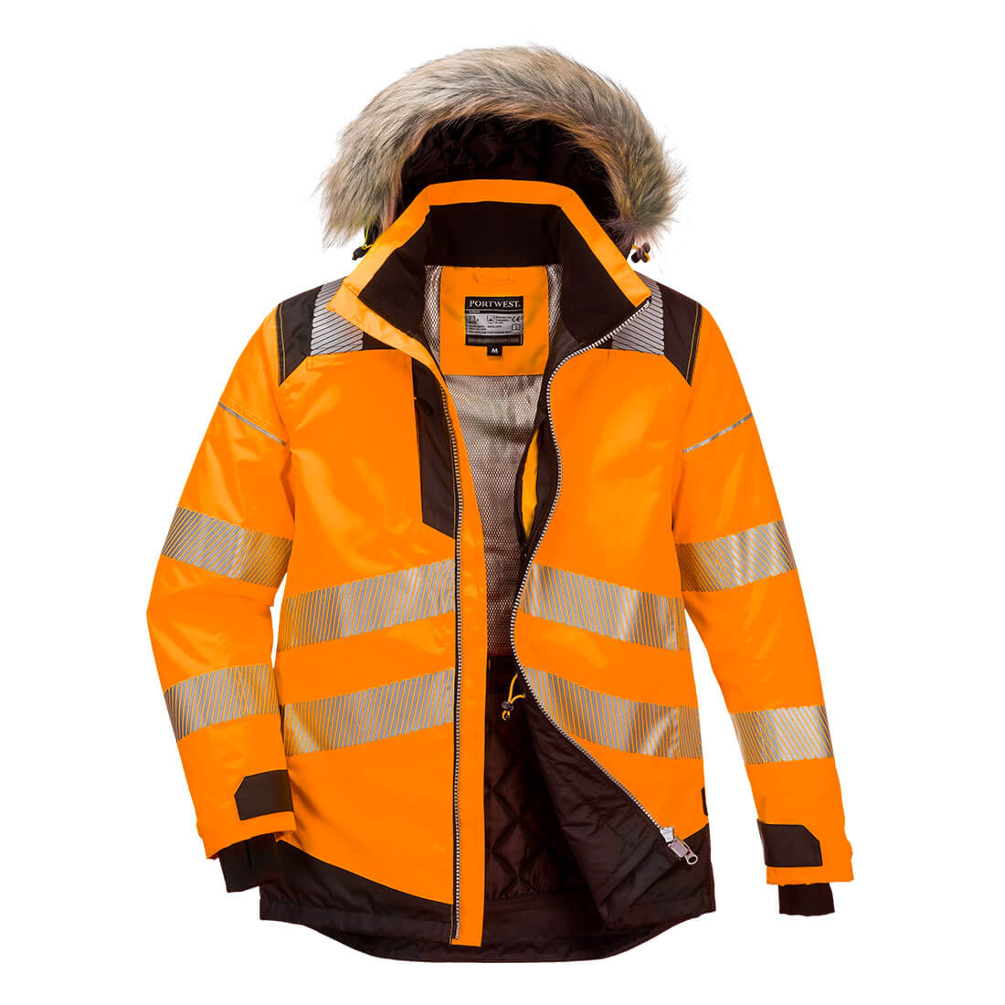 PW369 - PW3 Hi-Vis Winter Parka - Portwest - Oranje/Zwart
