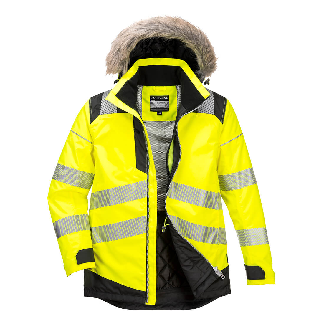 PW369 - PW3 Hi-Vis Winter Parka - Portwest - Geel/Zwart