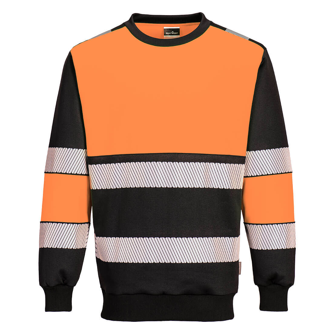 PW376 - PW3 Hi-Vis klasse 1 Sweatshirt - Portwest - Oranje/Zwart