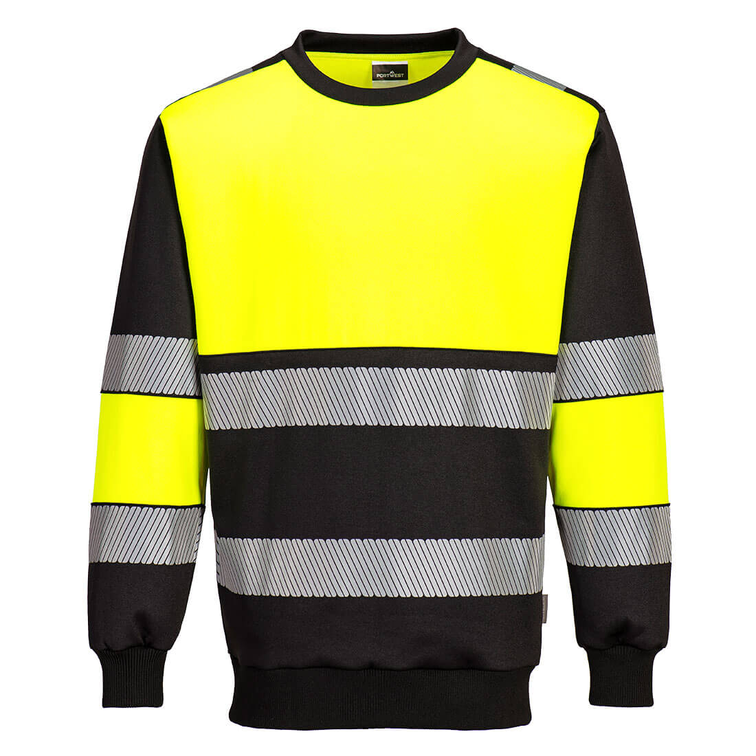 PW376 - PW3 Hi-Vis klasse 1 Sweatshirt - Portwest - Geel/Zwart