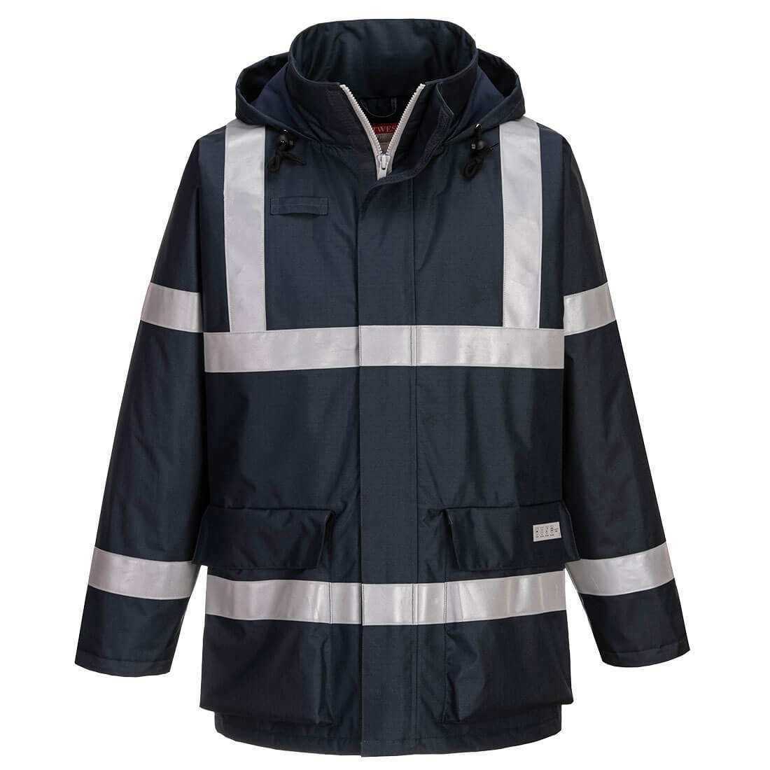 S785 - Bizflame Regen, antistatische en vlamvertragende jas - Portwest - Marineblauw
