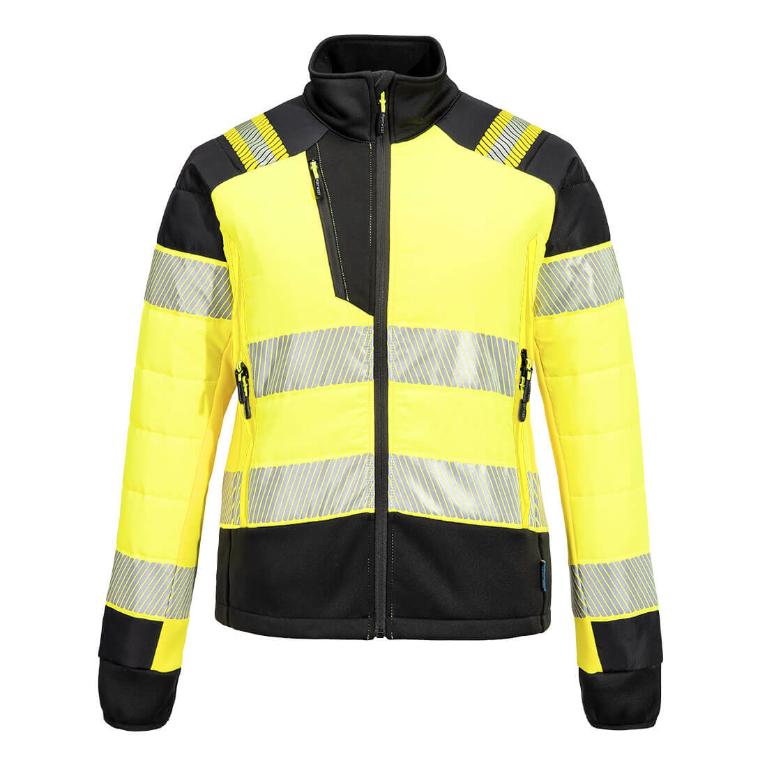 T171 - PW3 Hi-Vis Hybride Baffle Jack voor Dames - Portwest - Geel/Zwart
