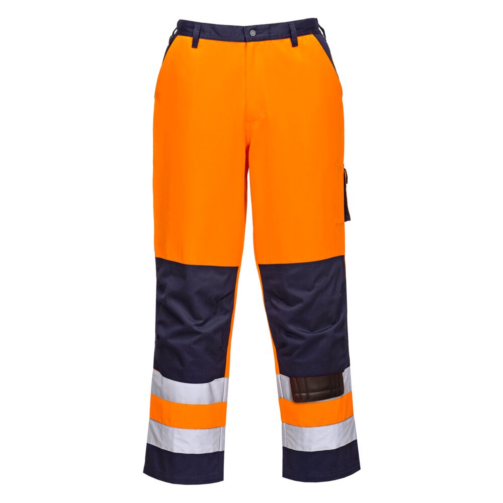 TX51 - Lyon Hi-Vis Broek - Portwest - Oranje/Marineblauw