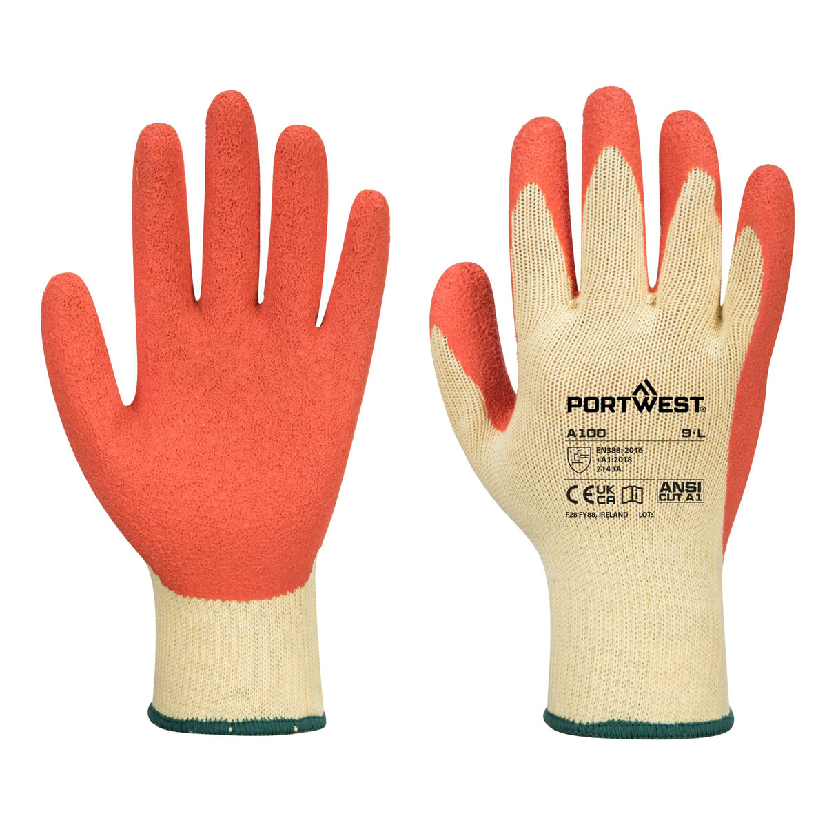 A100 - Griphandschoen - Latex - Portwest
