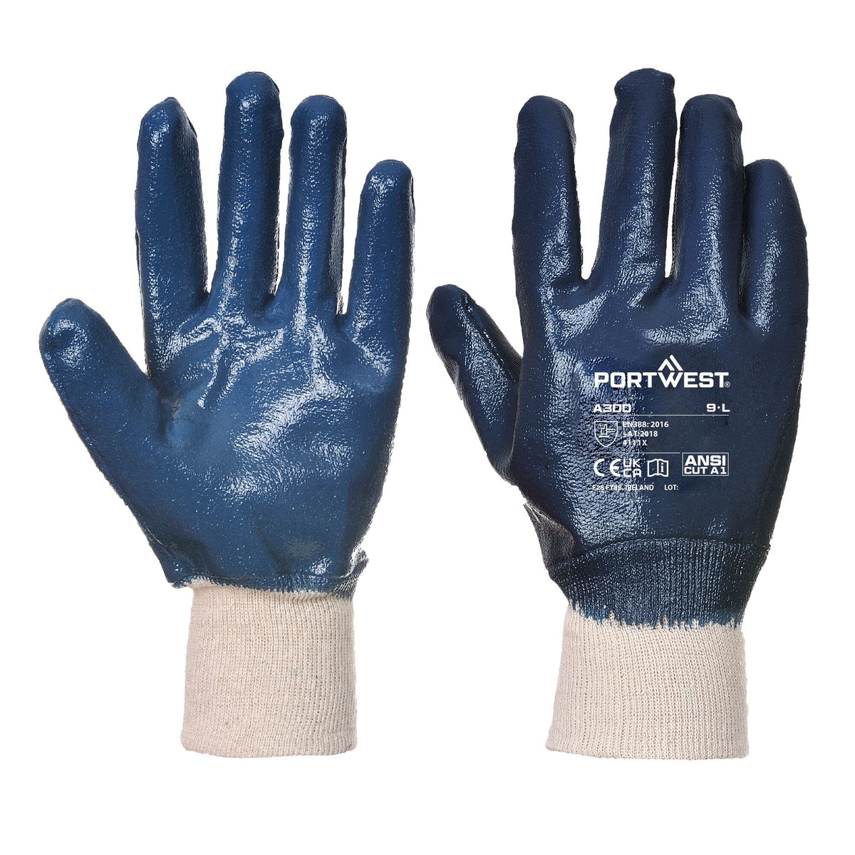 A300 - Nitril handschoen met gebreid manchet - Portwest