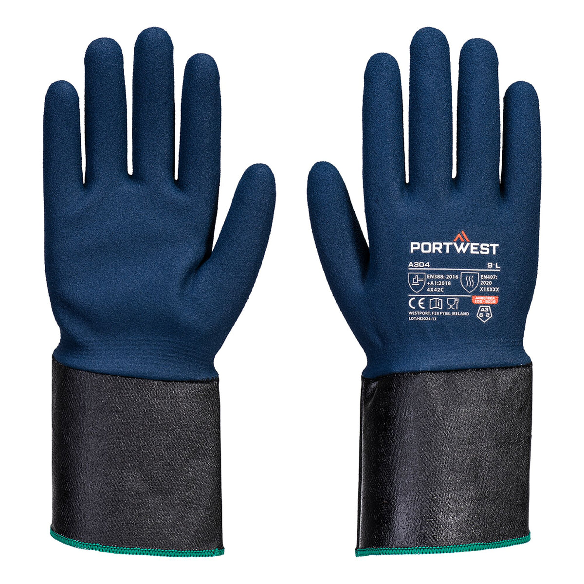 A304 - Grip C13 Nitril Schuim Handschoen met Verlengd Manchet - Portwest