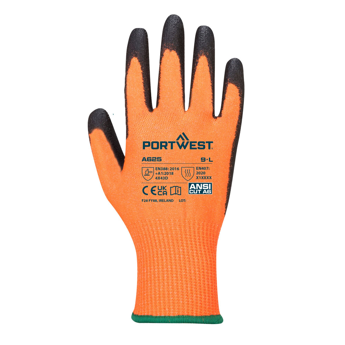 Hi-Vis Snijbestendige Handschoen - Portwest A625 Portwest