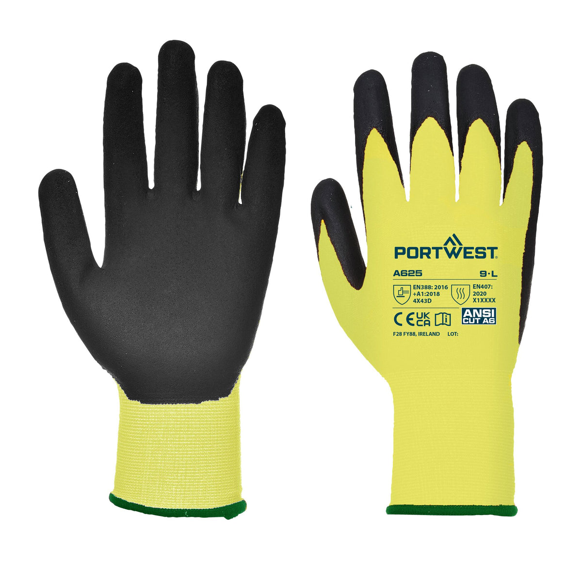 Hi-Vis Snijbestendige Handschoen - Portwest A625 Portwest