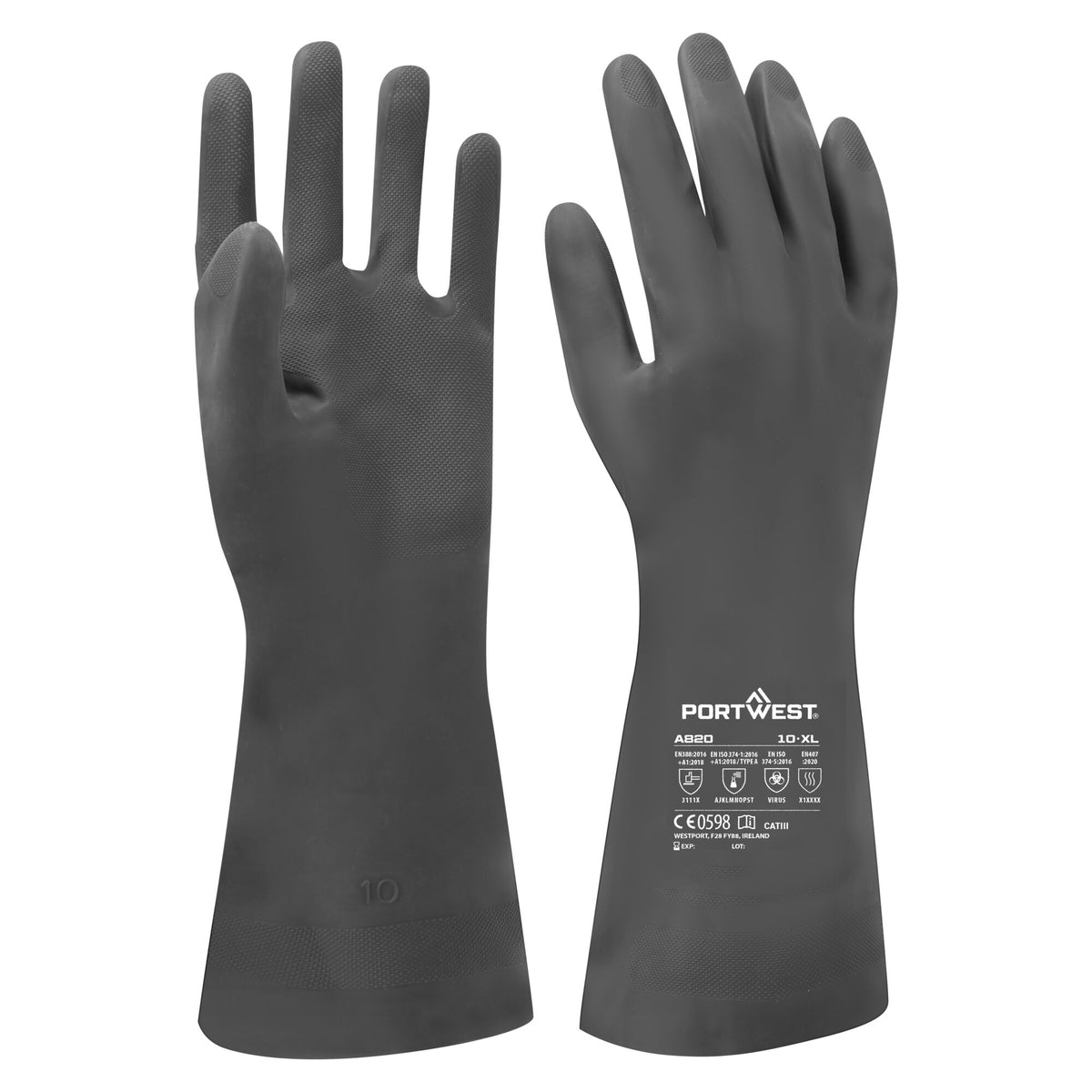 Neopreen chemische handschoen - Portwest A820 Portwest