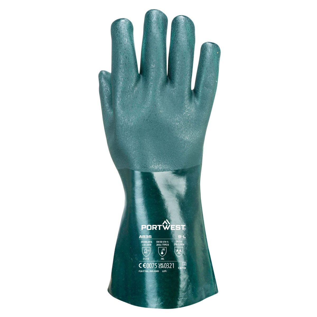Dubbel Gedompelde PVC-handschoen 35cm - Portwest A835 Portwest