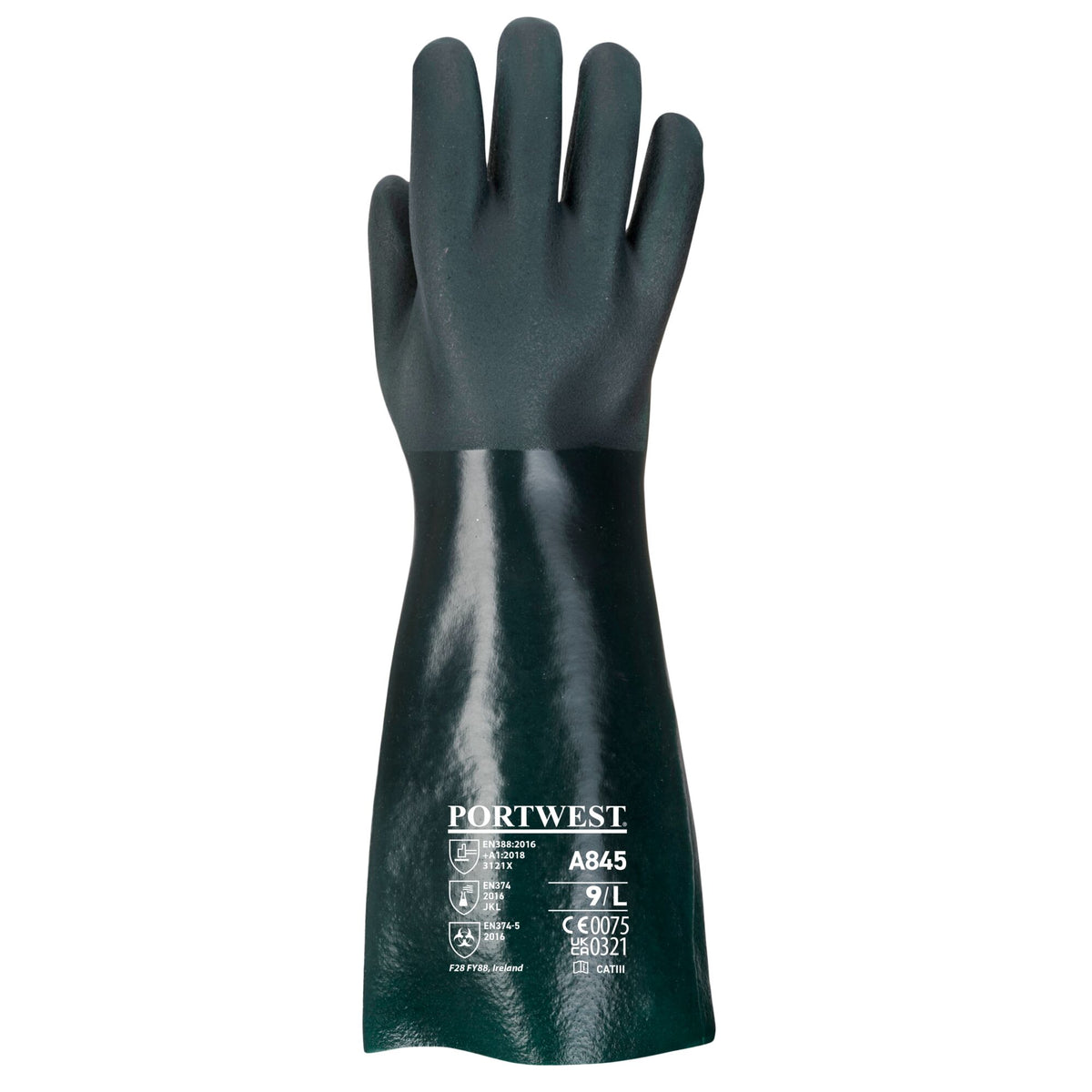 Dubbel Gedompelde PVC-handschoen 45cm - Portwest A845 Portwest