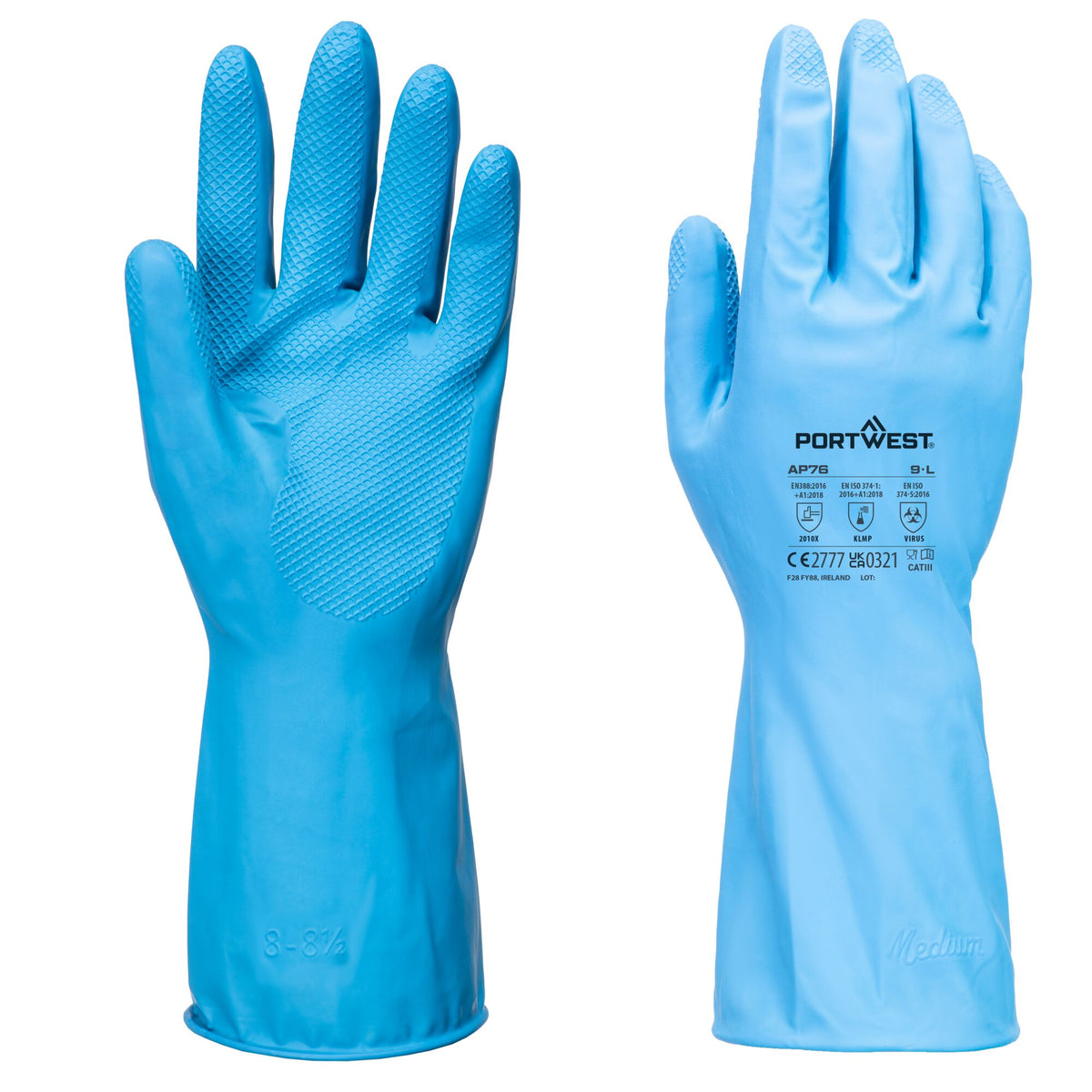 FD Chemicaliën B Latex Lichte Handschoen (Pk12) - Portwest AP76 Portwest