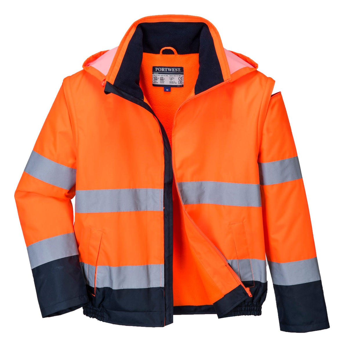 C464 - Hi-Vis 2 in 1 contrast lichtgewicht jack - Portwest