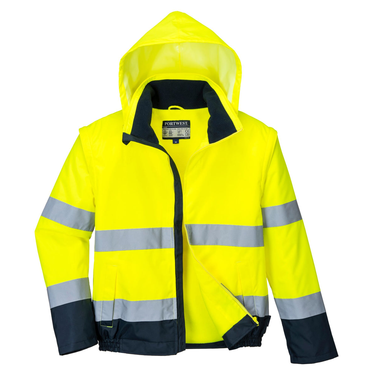 C464 - Hi-Vis 2 in 1 contrast lichtgewicht jack - Portwest