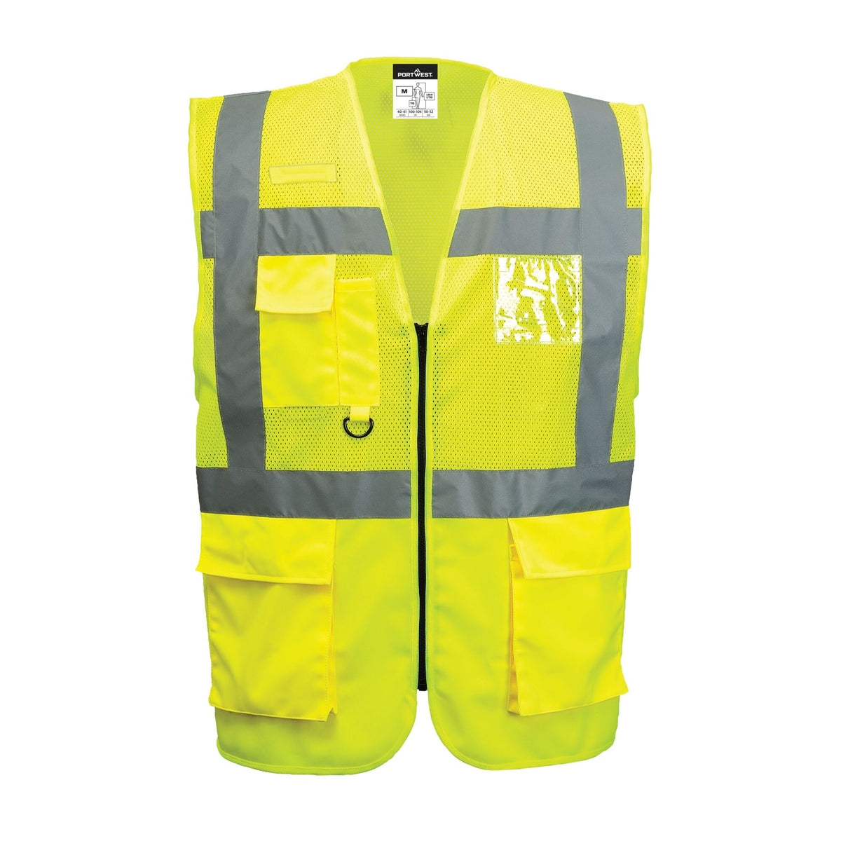 Madrid Hi-Vis Half Mesh Executive Vest - Portwest C496 Portwest