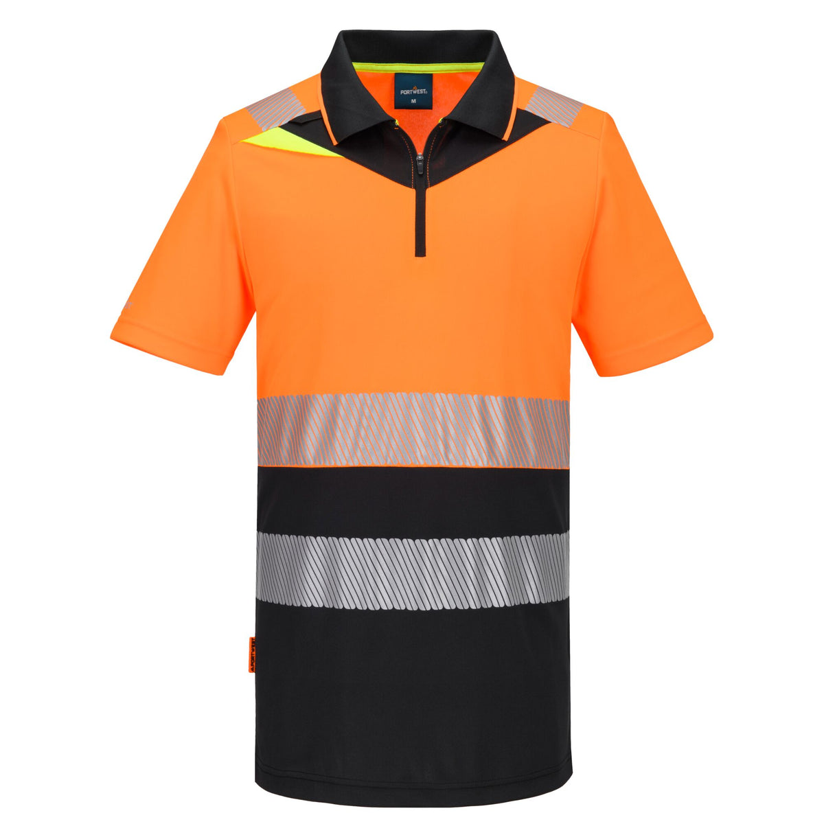 Polo de manga curta de alta visibilidade DX4 com fecho - Portwest DX435