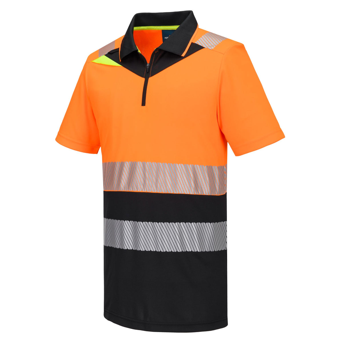 Polo de manga curta de alta visibilidade DX4 com fecho - Portwest DX435