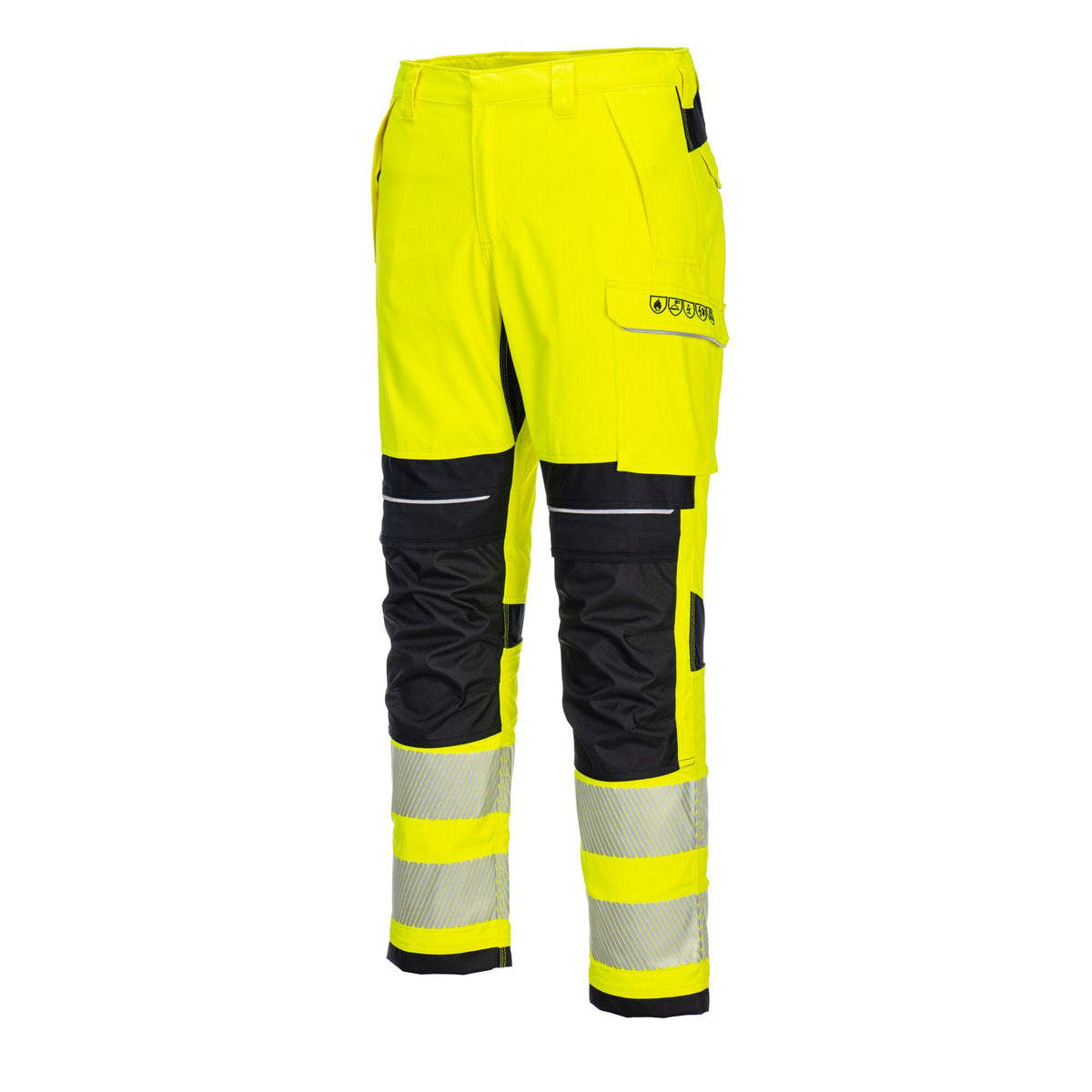 Calças de trabalho ignífugas PW3 Modaflame Hi-Vis - Portwest FR406