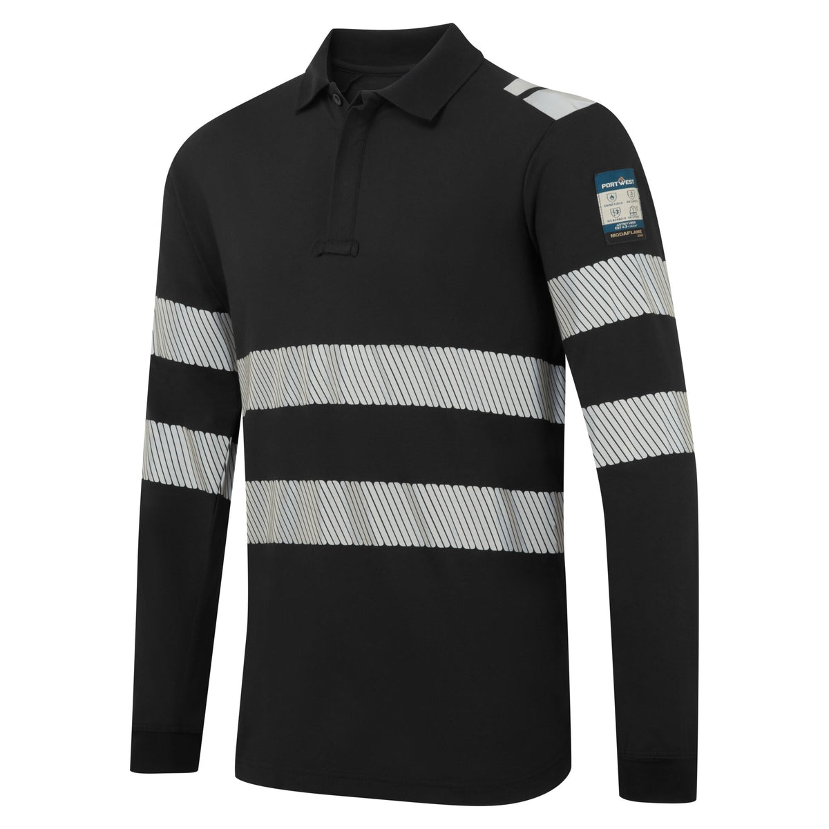 PW3 Modaflame Vlamvertragend Poloshirt met lange mouw - Portwest FR733 Portwest