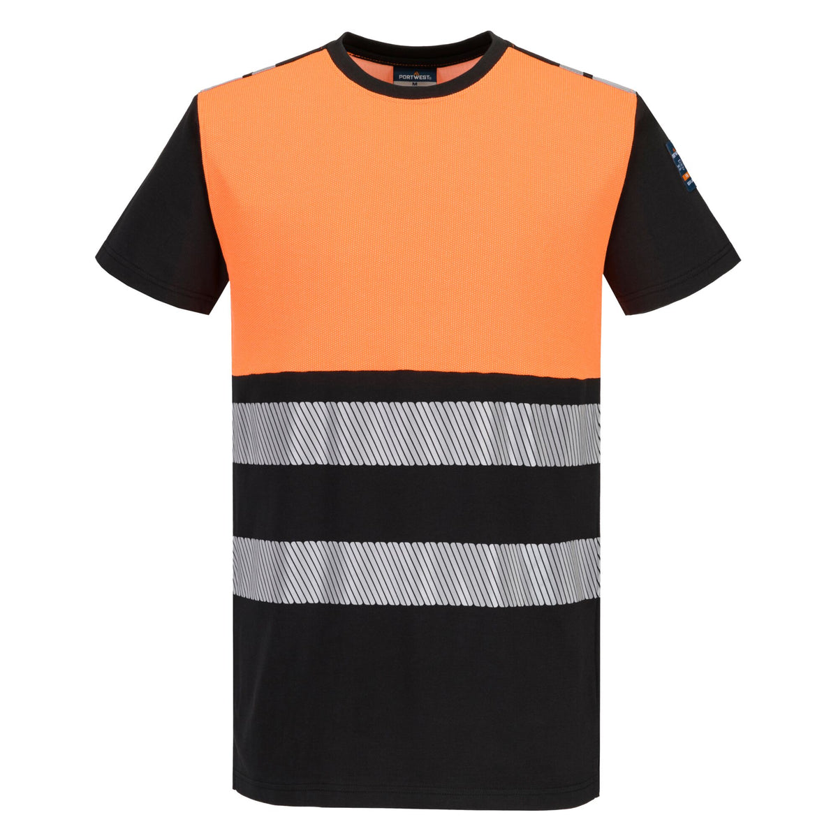 PW3 Modaflame gebreid Hi-Vis Klasse 1 FR T-shirt met korte mouw - Portwest FR776