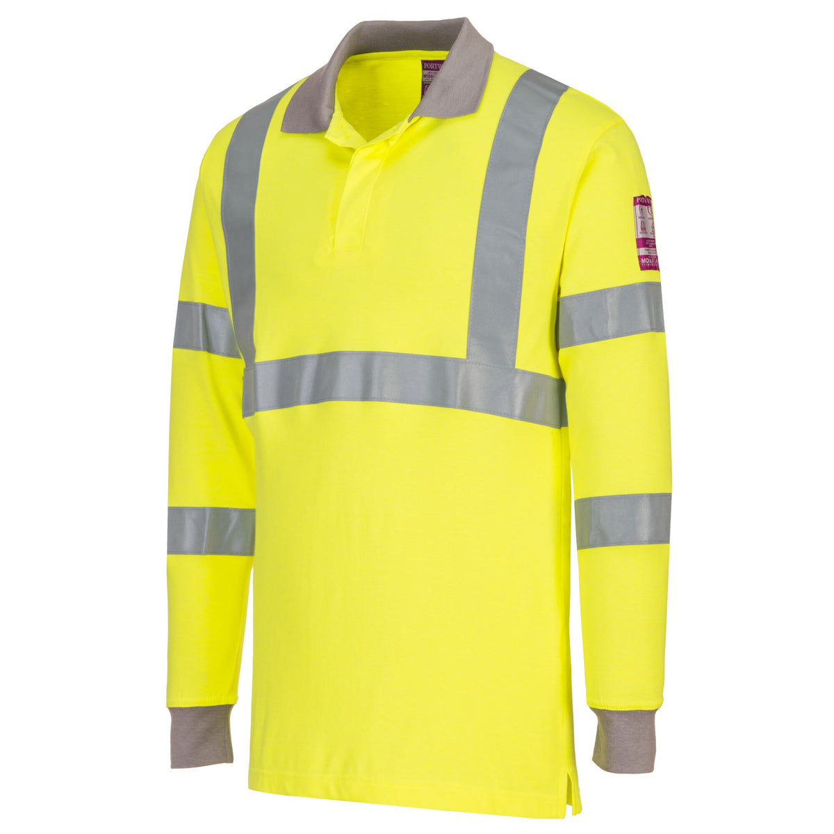 Vlamvertragende Modaflame Antistatische lange mouw Poloshirt - Portwest FR77 Portwest
