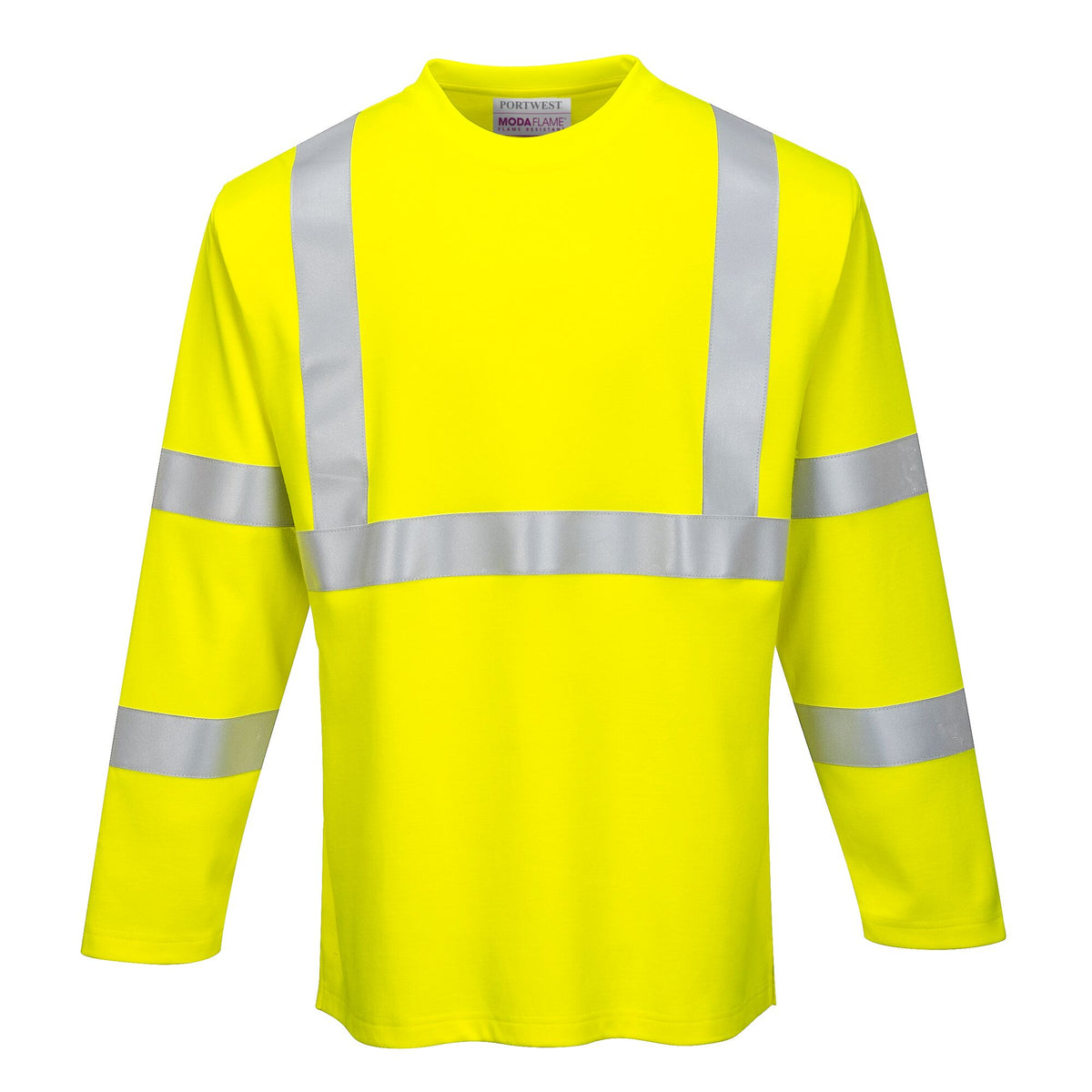 Vlamvertragende Modaflame HiVis T-Shirt met Lange Mouw - Portwest FR96