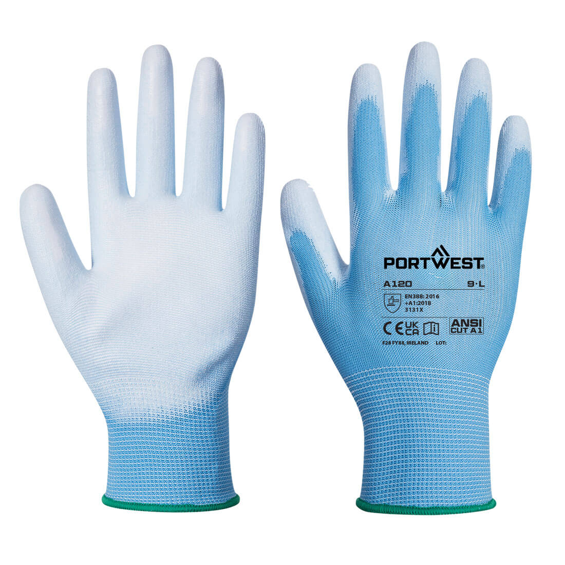 A120 - PU Palm Handschoen - Portwest - Blauw