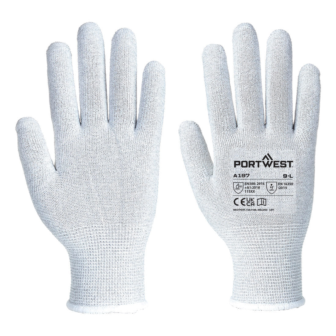 A197 - Antistatische Handschoenen - Portwest - Grijs